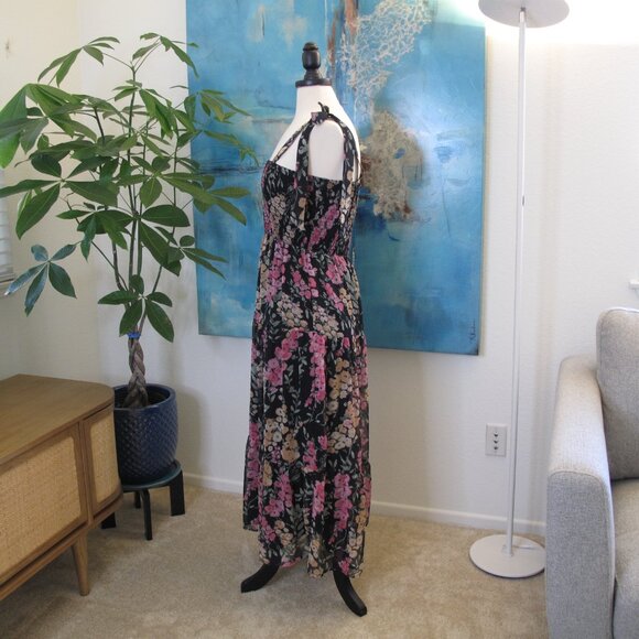 SAM EDLEMAN Dark Floral Midi Dress - Picture 3 of 12